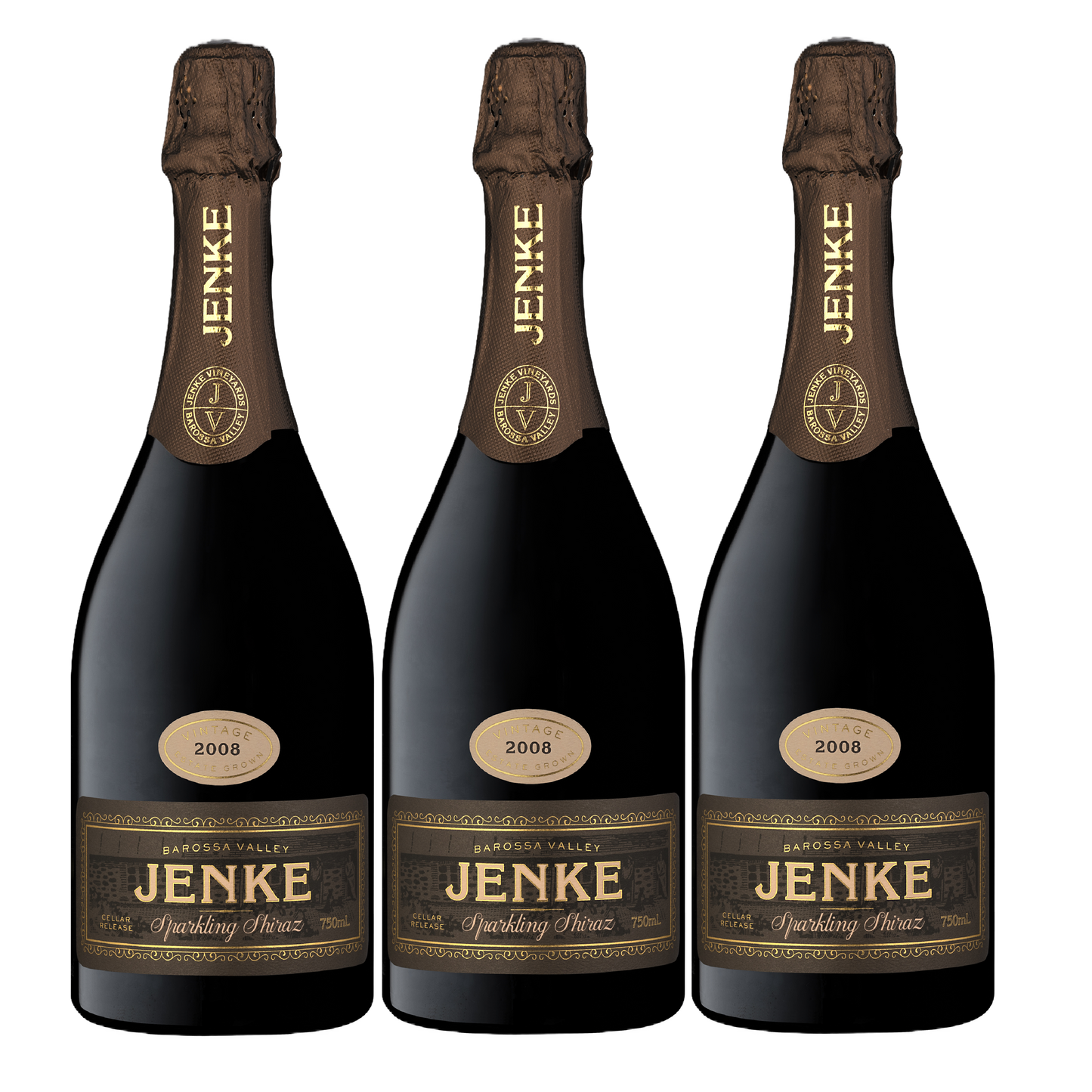 [Bundle of 3] Jenke 2008 Sparkling Shiraz 750ML