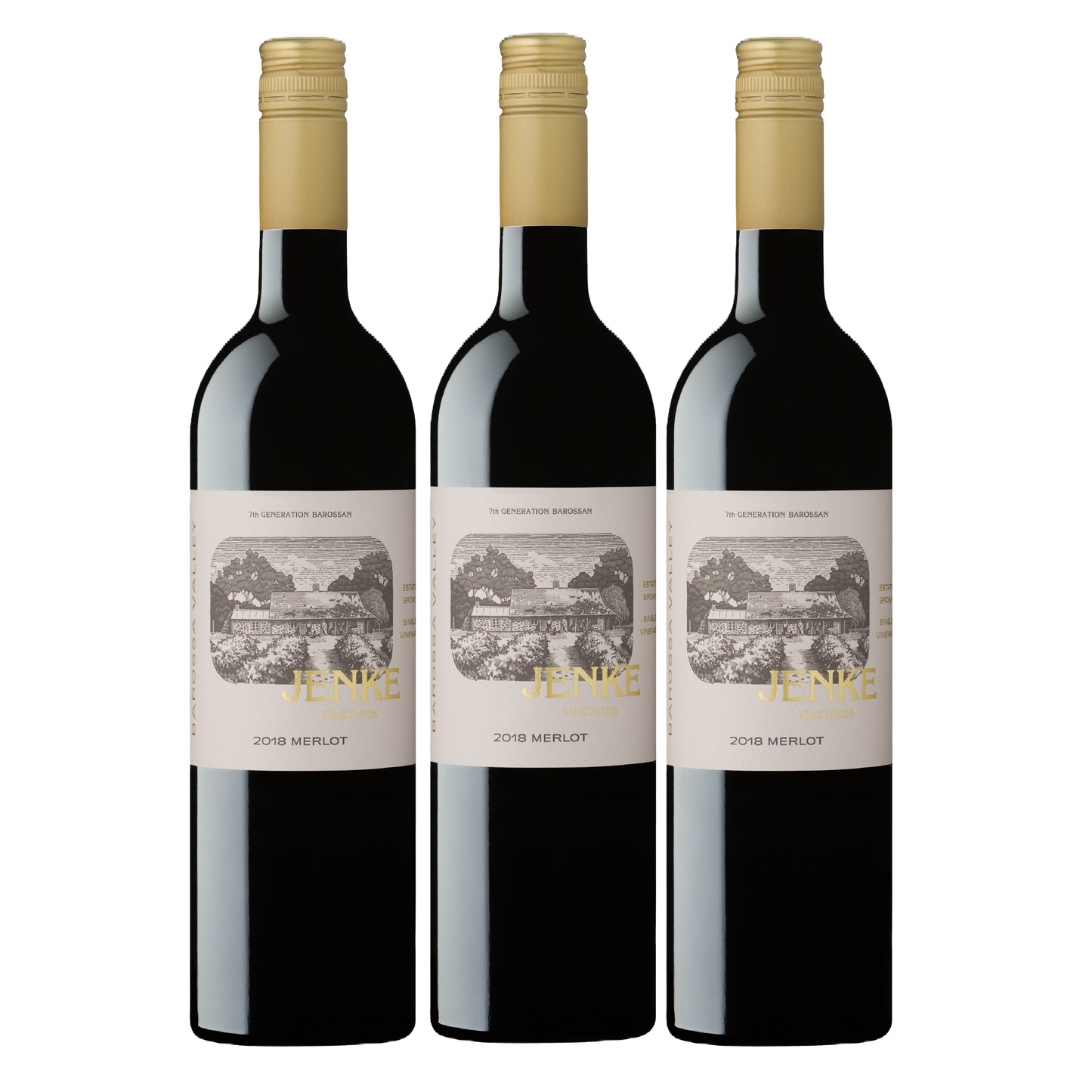 [Bundle of 3] Jenke 7th Generation  Barossa Valley Merlot 2018 750ML